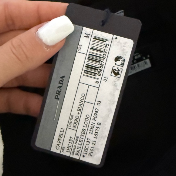 Prada Sequins Logo Bucket Hat - Picture 4 of 6